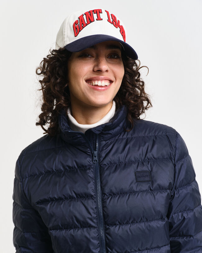 Licht donsjack met logo