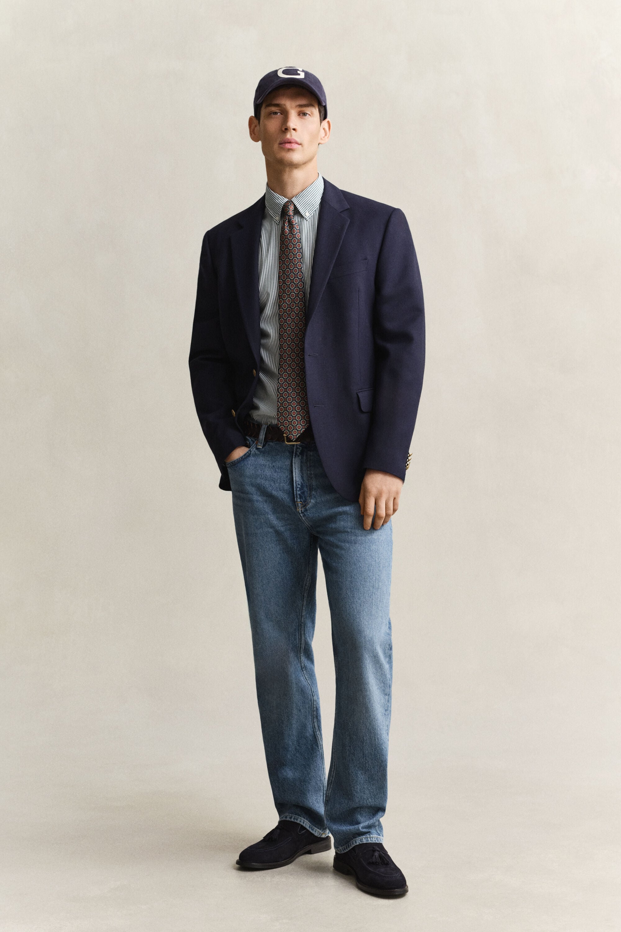Classic Regular gestreept poplin hemd