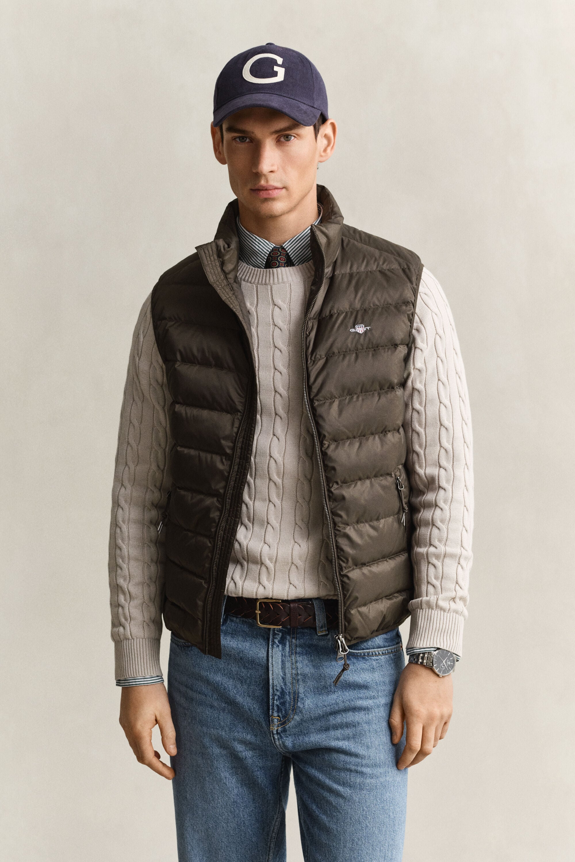 Lichte donsbodywarmer